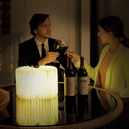 Anwick Lamp Book Large Size Folding Mood Light, Novelty LED Night Light, USB Large Capacity Rechargeable Wooden Table Lamp