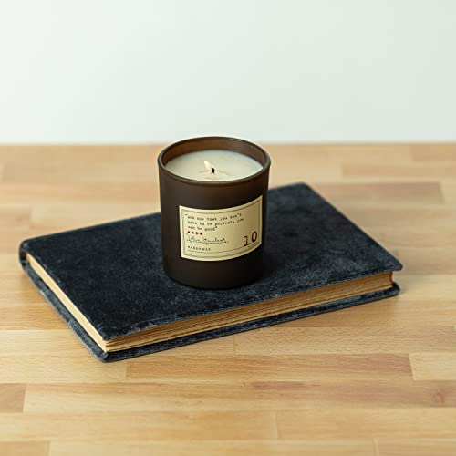 Paddywax Library Collection John Steinbeck Scented Soy Wax Candle, 6.5-Ounce, Smoked Birch & Amber