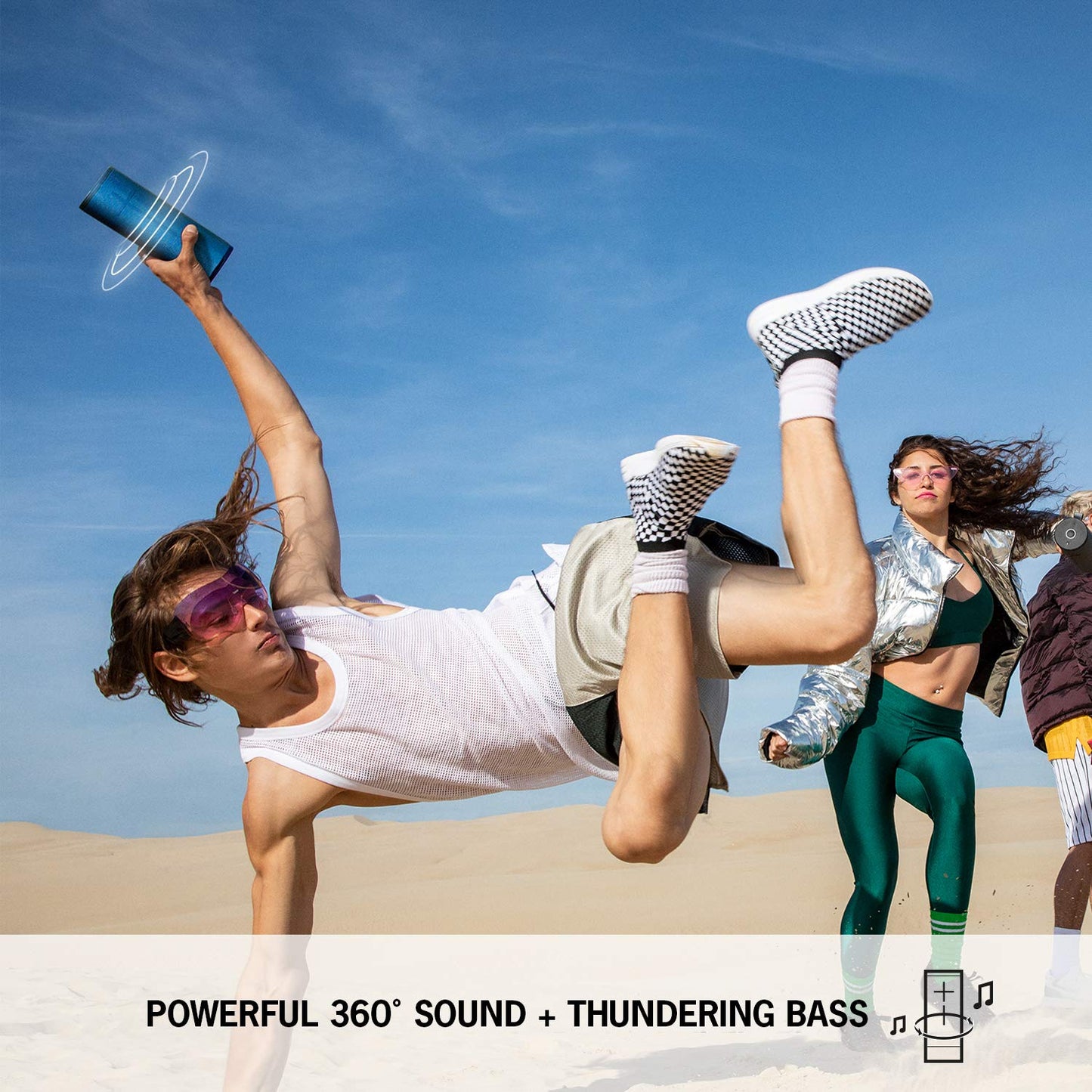 Ultimate Ears Boom 3 Wireless Bluetooth Speaker, Bold Sound + Deep Bass, Bluetooth, Magic Button, Waterproof, 15 Hours Battery, Range of 150 ft, Night Black