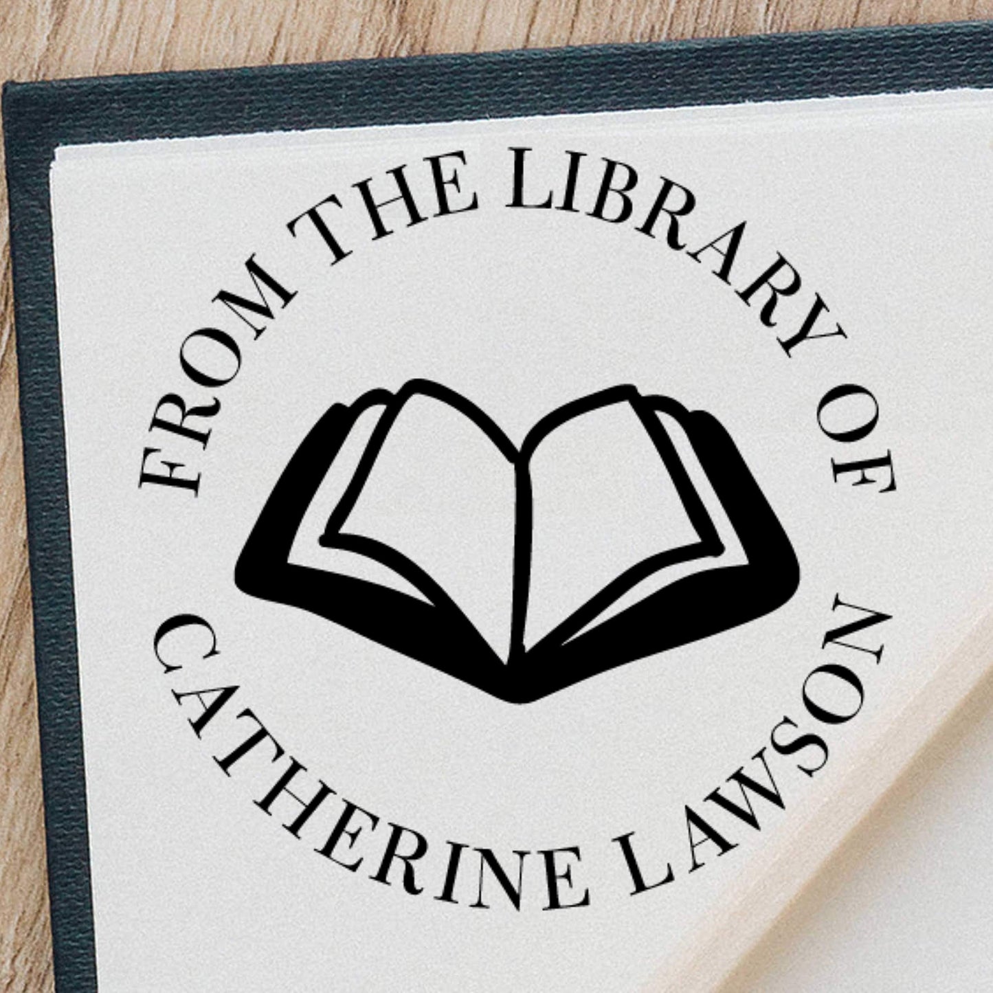 Velaris Personalized Library Stamp from Ex-Libris, Custom Wood or Self-Inking, 7/8" x 2 3/8"