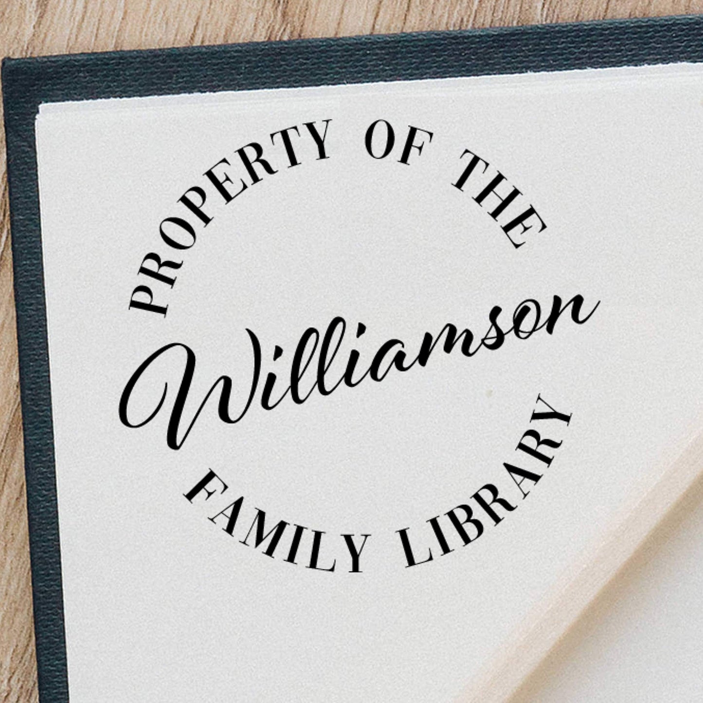 Velaris Personalized Library Stamp from Ex-Libris, Custom Wood or Self-Inking, 7/8" x 2 3/8"