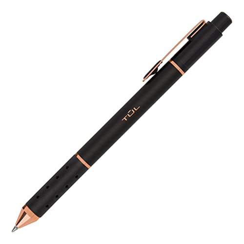 TUL® GL Series Retractable Gel Pens, Medium Point, 0.7 mm, Black Barrel, Black Ink, Pack Of 12 Pens
