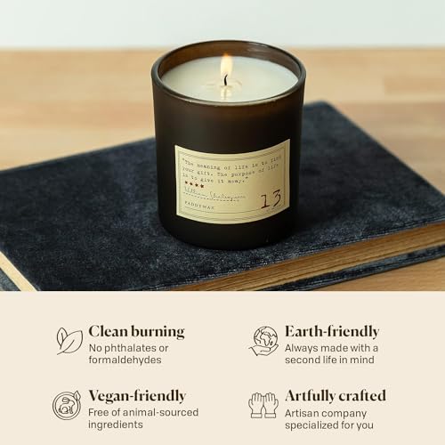 Paddywax Library Collection William Shakespeare Scented Soy Wax Candle, 6.5-Ounce, Paprus, Palm & Eucalyptus