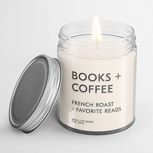 BOOKS AND COFFEE Book Lovers' Candle | Book Scented Candle | Vegan + Cruelty-Free + Phthalte-Free