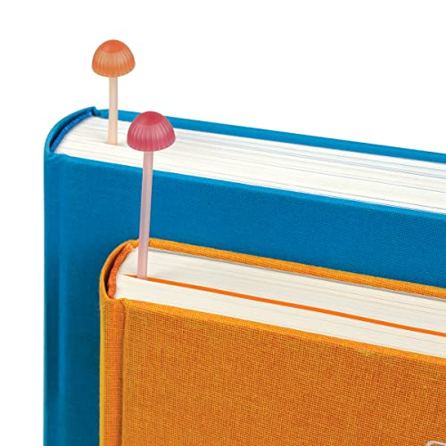 Genuine Fred Magic Sprout, Mini-Mushroom Bookmarks - Set of 4 - Two Sizes & Colors - Soft, Flexible Silicone - Fun Stocking Stuffer, Gift for Book Lovers, Teachers, Back to School - Cottagecore Decor