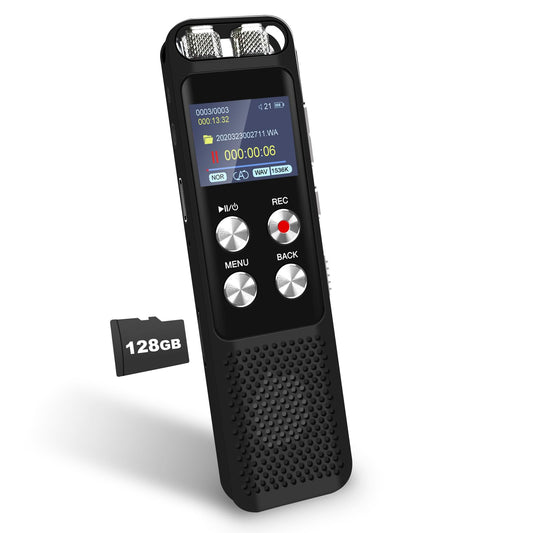 136GB Digital Voice Recorder: Voice Activated Recorders with Playback, Audio Recording Device for Lectures Meetings, Dictaphone Sound Portable Tape Recorder with Password | USB