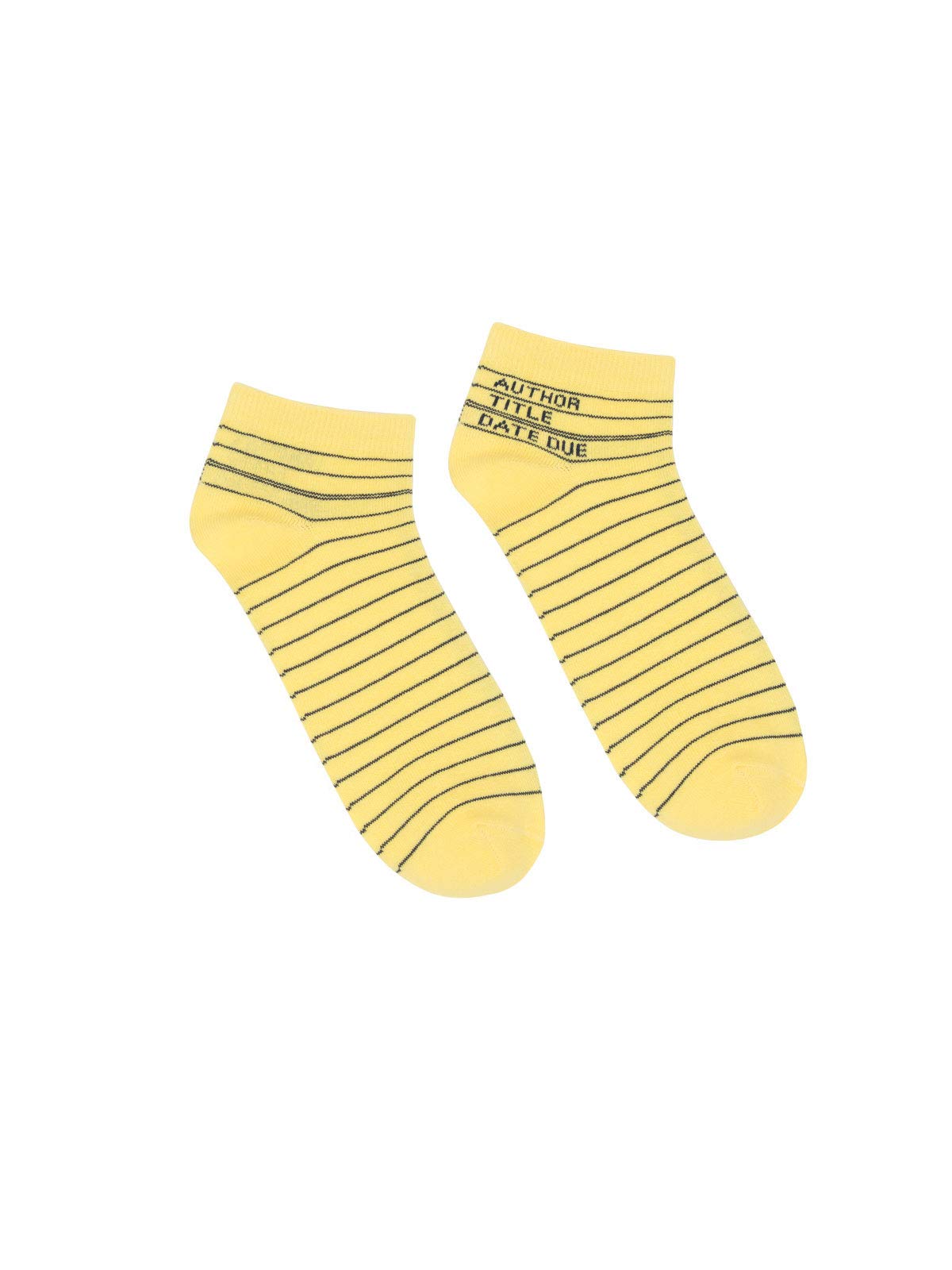 Out of Print Library Card Ankle Socks 4-pack Unisex Large