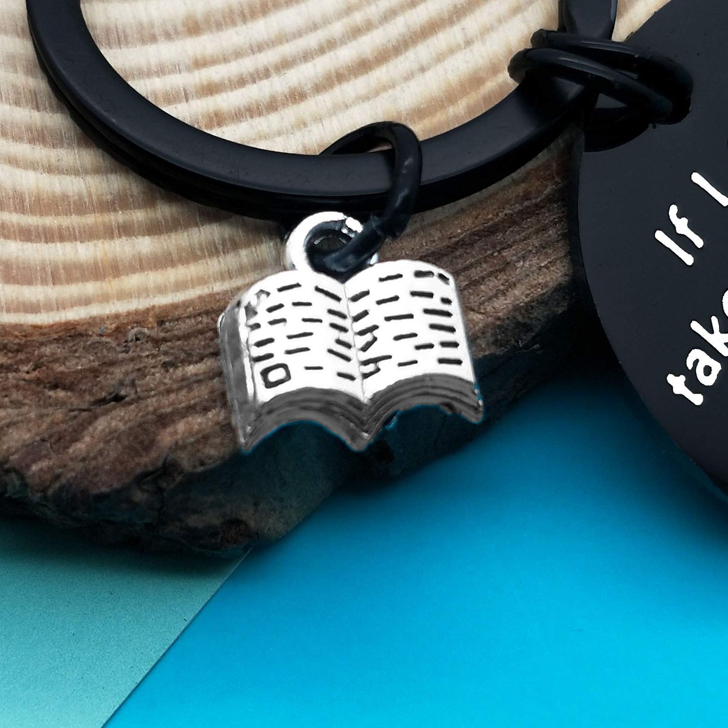 Book Lover Gift Reading Book Club Keychain Reading Lover Gift Librarian Gift If I Can't Take My Book I'm Not Going Keyring Reader Writers Bookworm Birthday Christmas Gift Bibliophile Gift for Friend