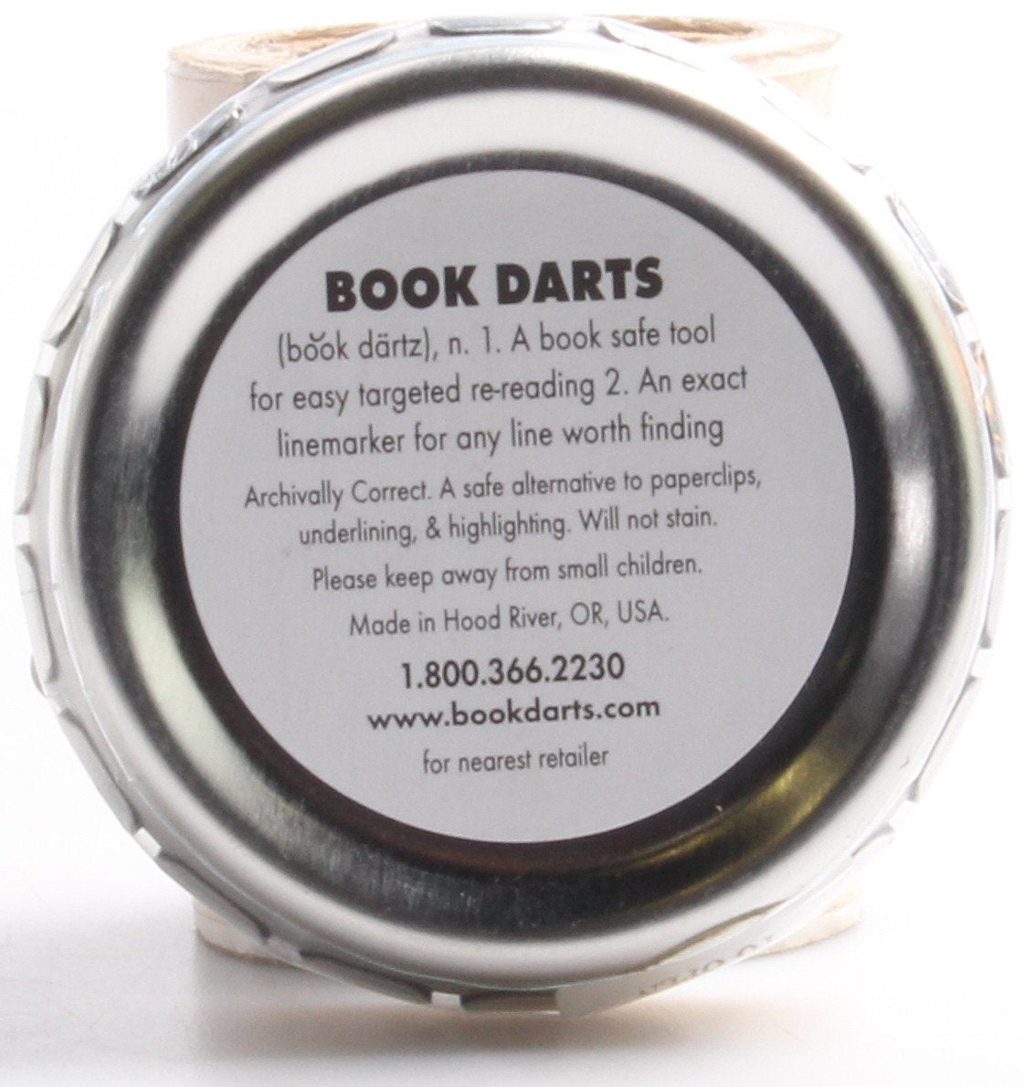 Book Darts 125 Count Tin Bronze Bookmarks - Line Book Markers