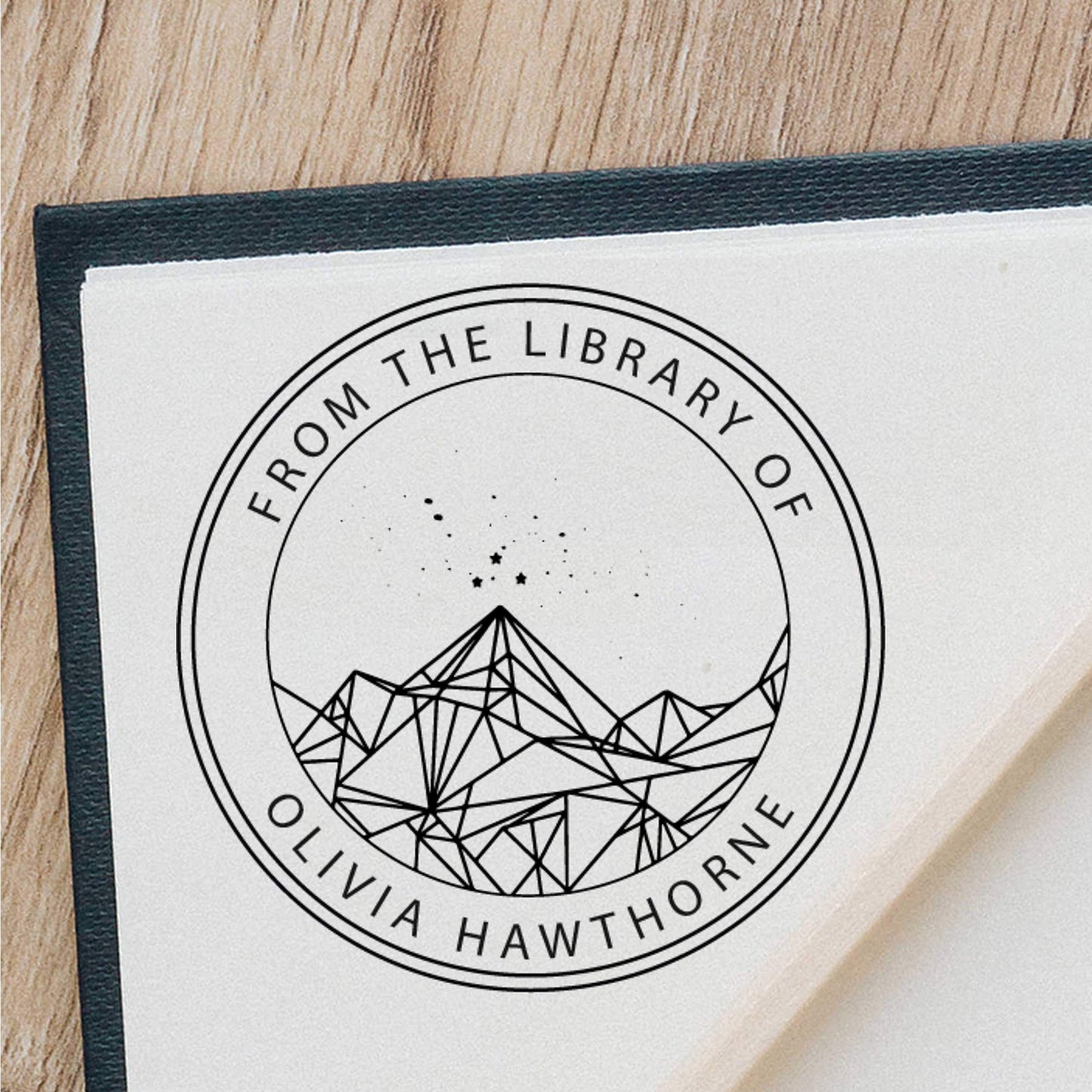 Velaris Personalized Library Stamp from Ex-Libris, Custom Wood or Self-Inking, 7/8" x 2 3/8"